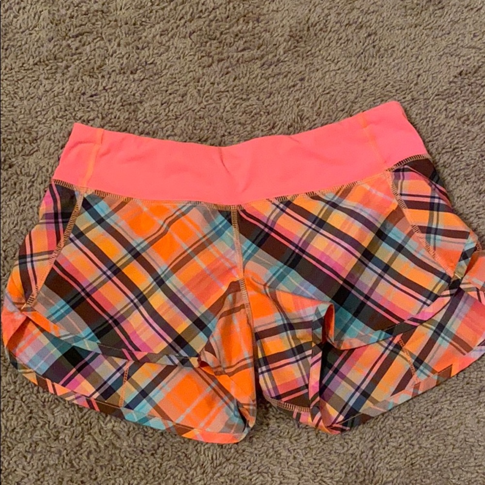 colorful lululemon shorts size 4